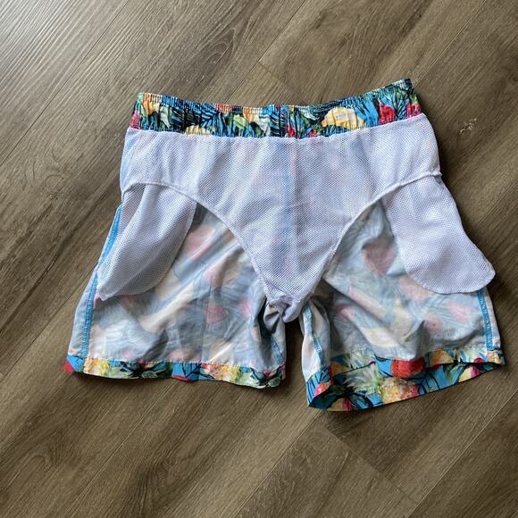 Trunks Surf Swim Co Shorts Mens S Blue Fruit Graphic Board Trunks Pkt Drawstring - Picture 3 of 16